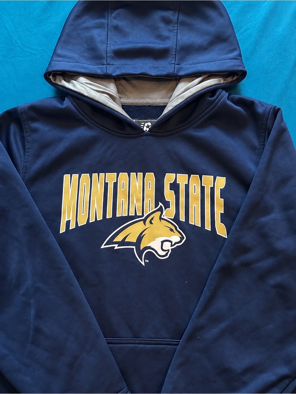 Montana State Navy Blue Pullover Hoodie - Collegiate Logo